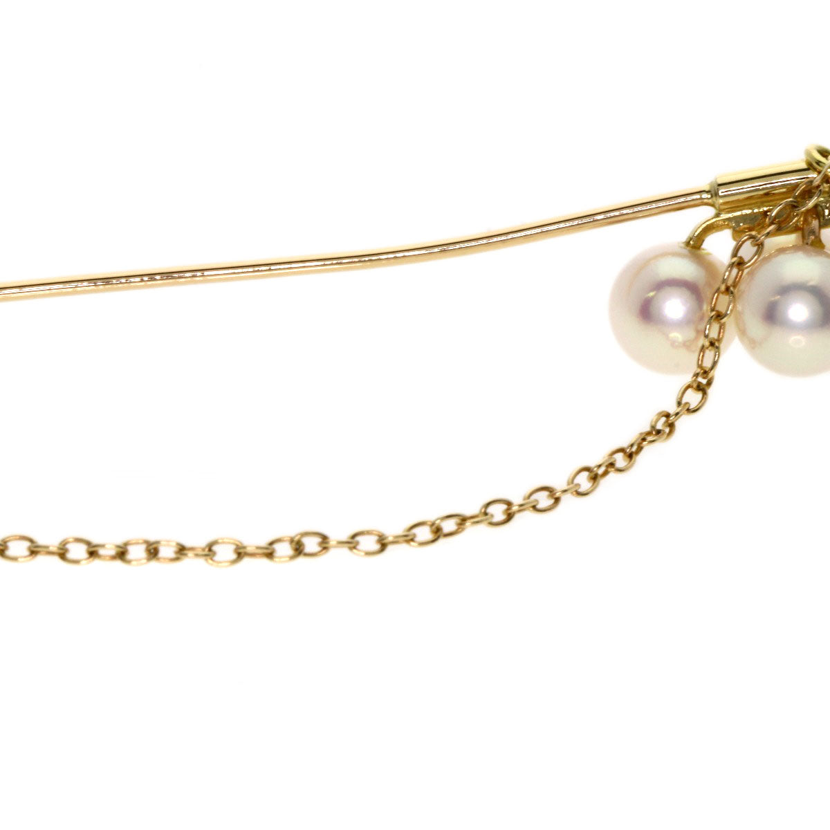 MIKIMOTO Pearl Pearl Grape motif pin Brooch Brooch K14 Yellow Gold Ladies [Used]