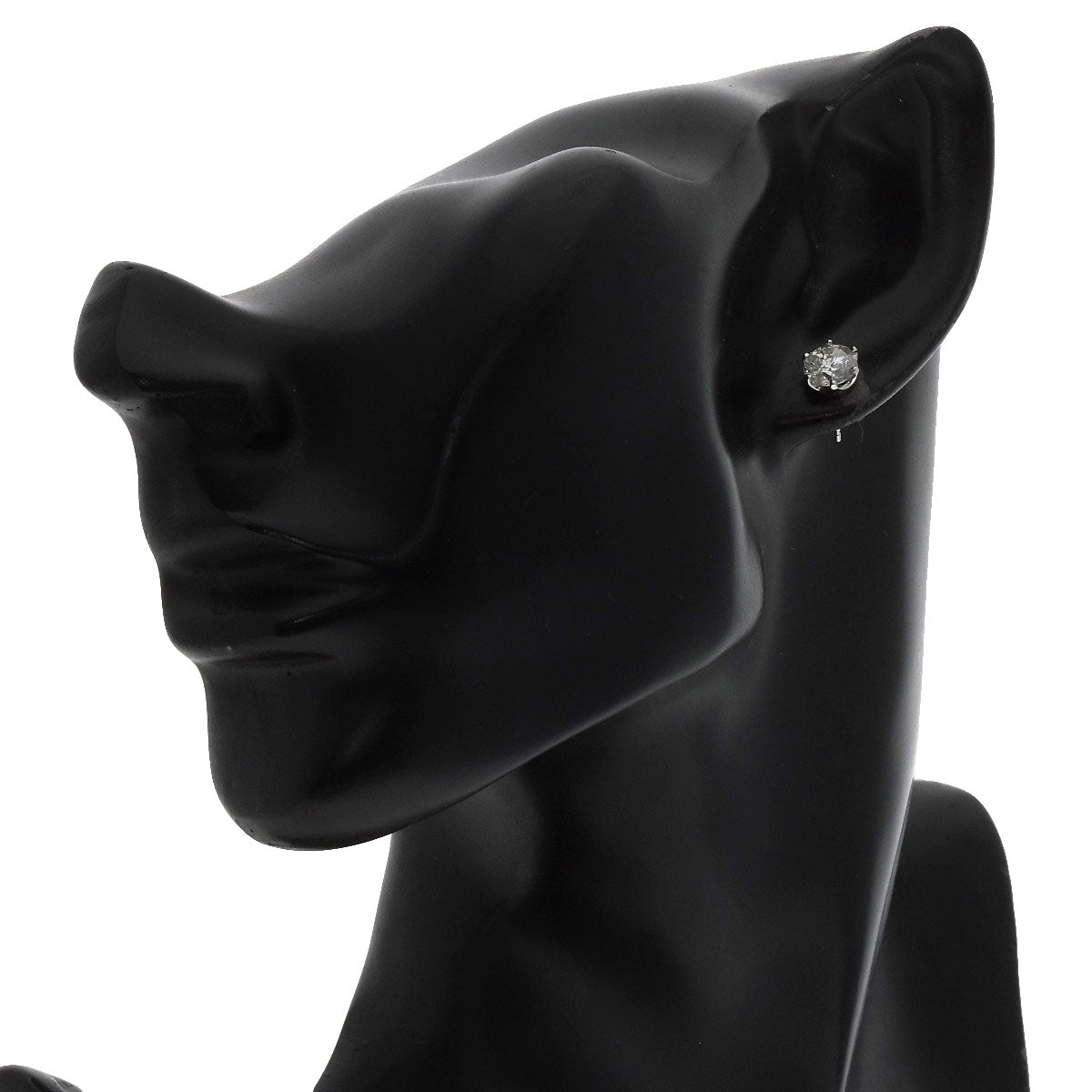 1.003ct Diamond studs earring Platinum PT900 1.7g　Ladies