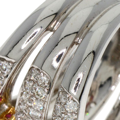 Ponte Vecchio Ruby Diamond Ring K18 White Gold Ladies [Used]