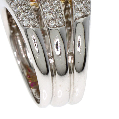 Ponte Vecchio Ruby Diamond Ring K18 White Gold Ladies [Used]
