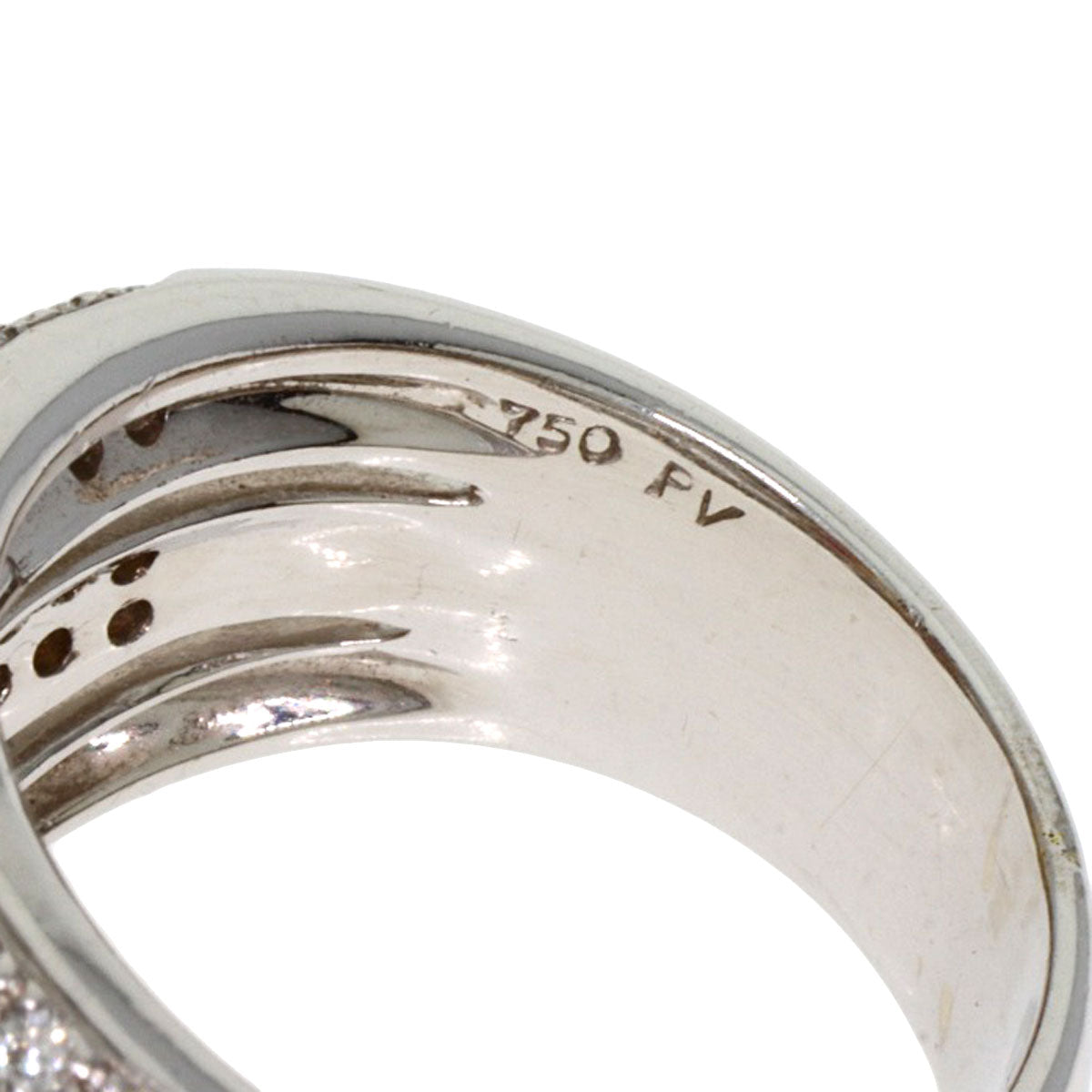 Ponte Vecchio Ruby Diamond Ring K18 White Gold Ladies [Used]