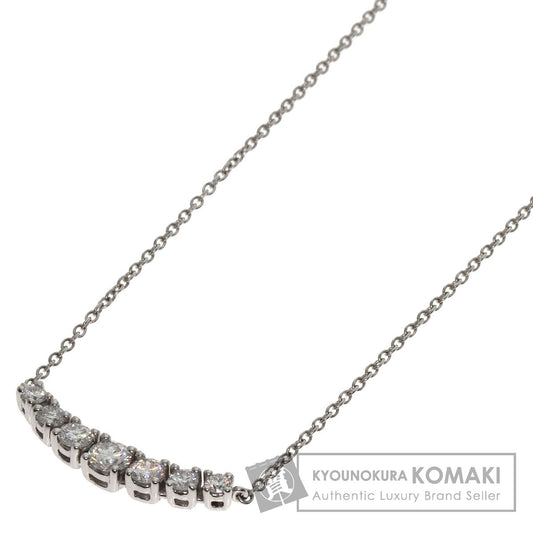 TIFFANY&Co. East West Diamond Necklace Platinum PT950 Ladies [Used]