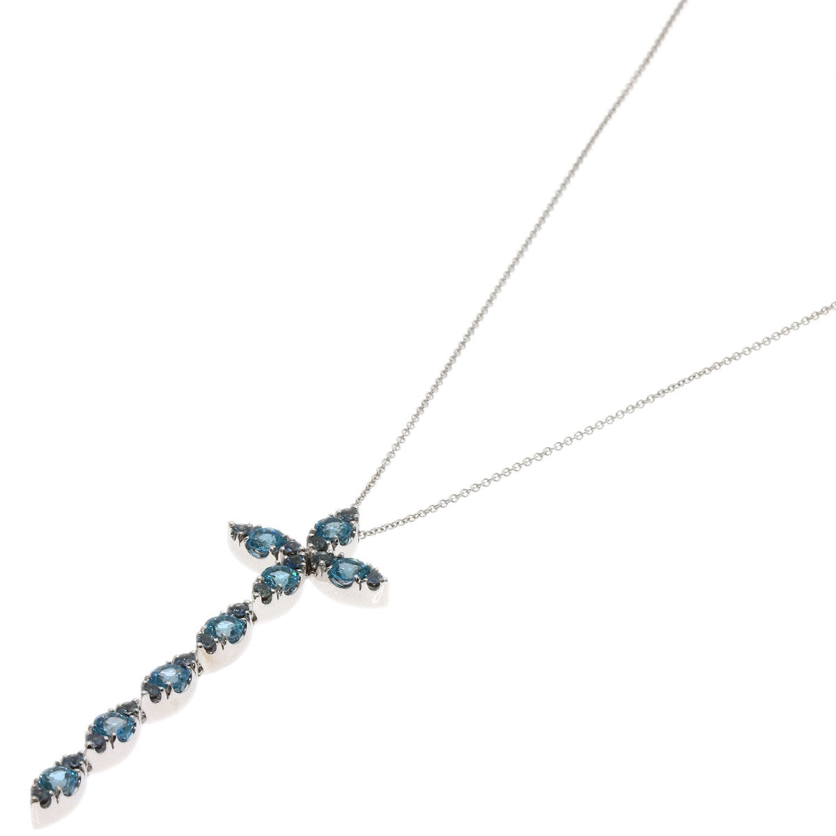 PASQUALE BRUNI Blue Topaz Necklace K18 White Gold Ladies [Used]