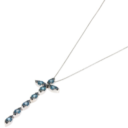PASQUALE BRUNI Blue Topaz Necklace K18 White Gold Ladies [Used]