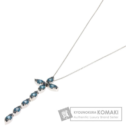PASQUALE BRUNI Blue Topaz Necklace K18 White Gold Ladies [Used]