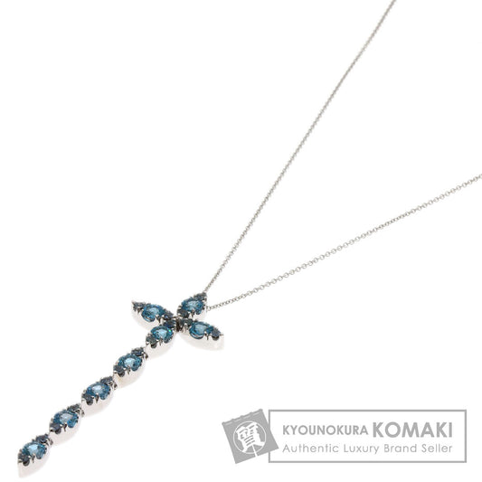 PASQUALE BRUNI Blue Topaz Necklace K18 White Gold Ladies [Used]