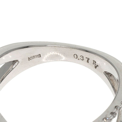 Ponte Vecchio Diamond flower Ring K18 White Gold Ladies [Used]