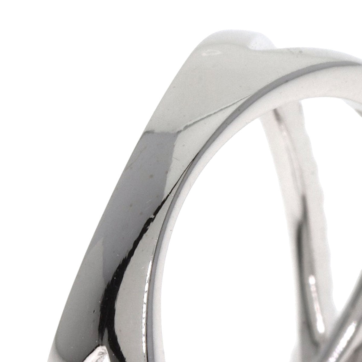 Ponte Vecchio Diamond flower Ring K18 White Gold Ladies [Used]