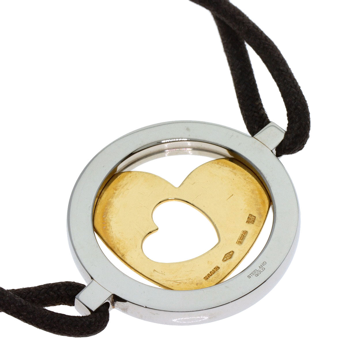 BVLGARI Tond Heart Bracelet K18 Yellow Gold Stainless SteelLadies [Used]