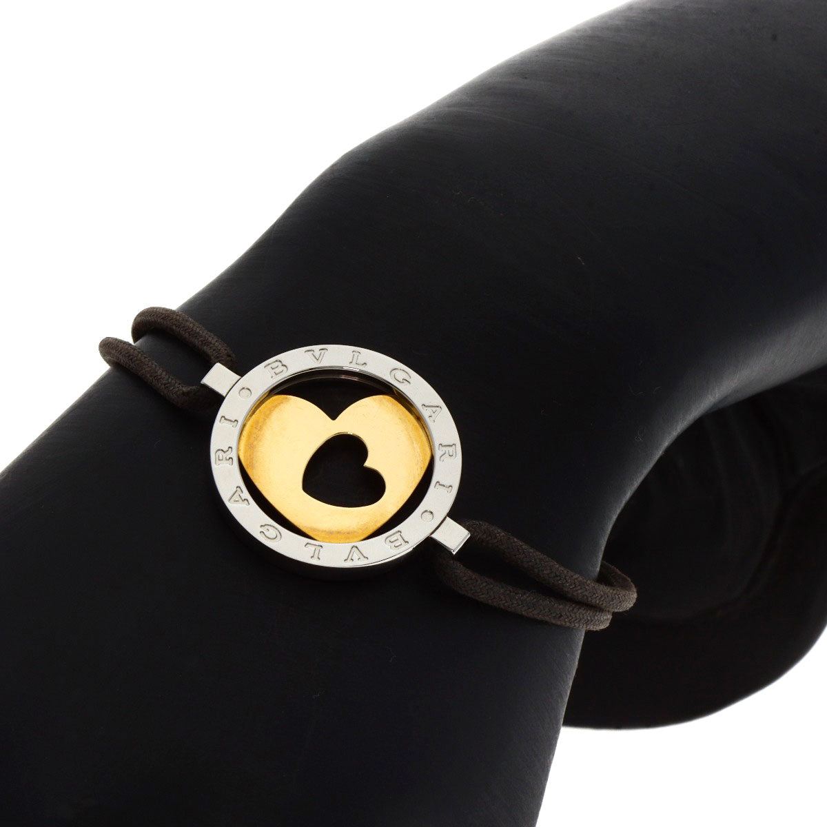 BVLGARI Tond Heart Bracelet K18 Yellow Gold Stainless SteelLadies [Used]