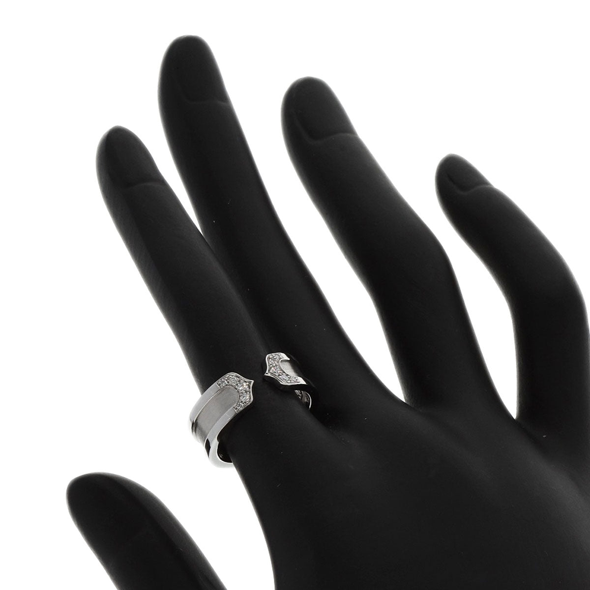 CARTIER C2 Diamond #49 Ring K18 White Gold Ladies [Used]