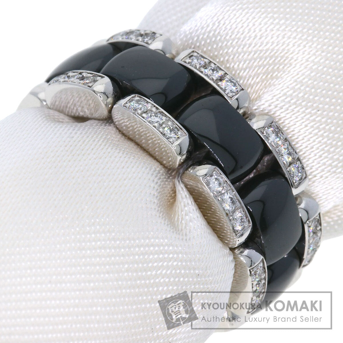 CHANEL Ultra Ring Diamond Black Ceramic Ring K18 White Gold CeramicLadies [Used]