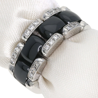 CHANEL Ultra Ring Diamond Black Ceramic Ring K18 White Gold CeramicLadies [Used]