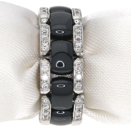 CHANEL Ultra Ring Diamond Black Ceramic Ring K18 White Gold CeramicLadies [Used]