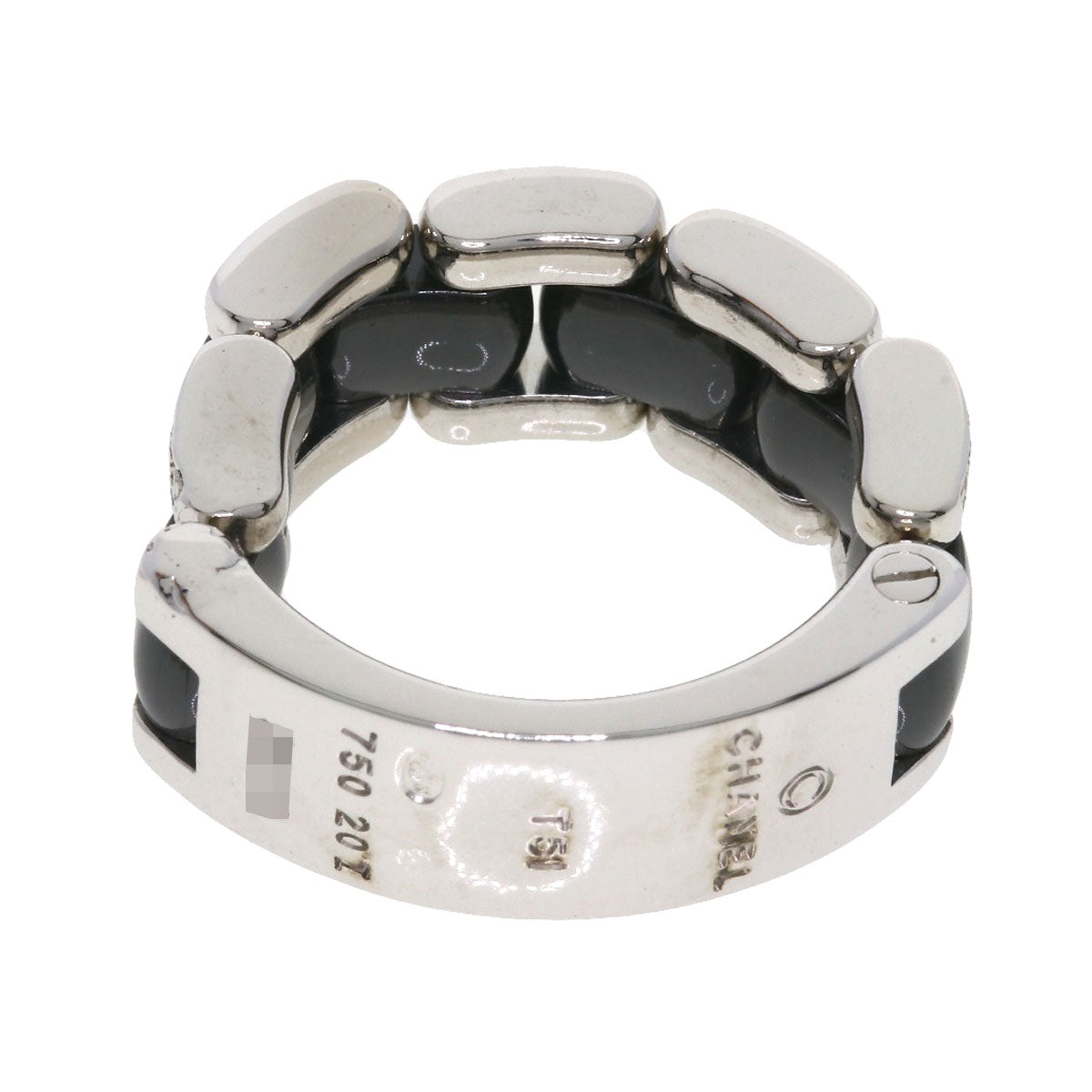 CHANEL Ultra Ring Diamond Black Ceramic Ring K18 White Gold CeramicLadies [Used]
