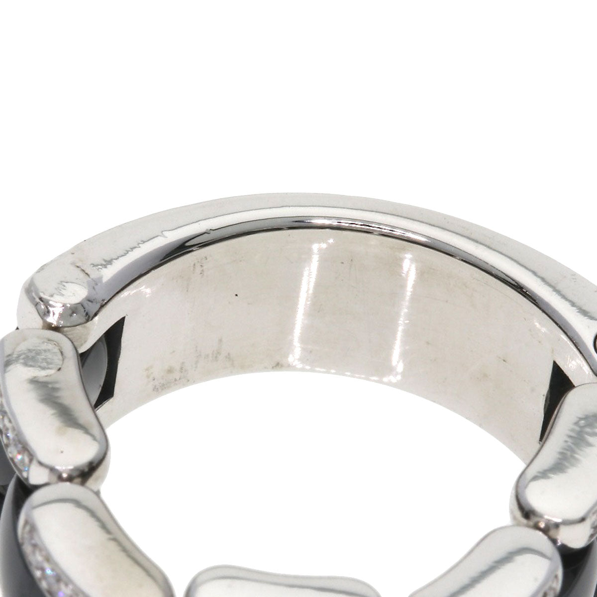 CHANEL Ultra Ring Diamond Black Ceramic Ring K18 White Gold CeramicLadies [Used]