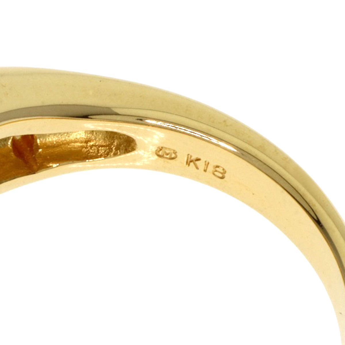 MIKIMOTO Diamond Ring K18 Yellow Gold Ladies [Used]
