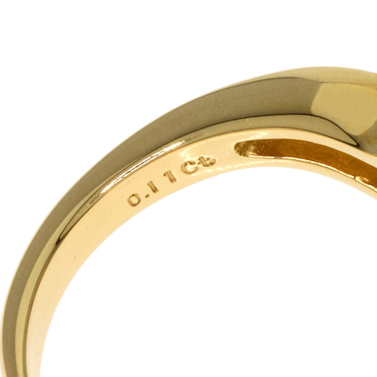 MIKIMOTO Diamond Ring K18 Yellow Gold Ladies [Used]