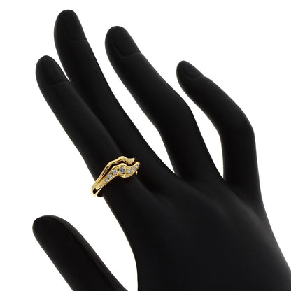 MIKIMOTO Diamond Ring K18 Yellow Gold Ladies [Used]