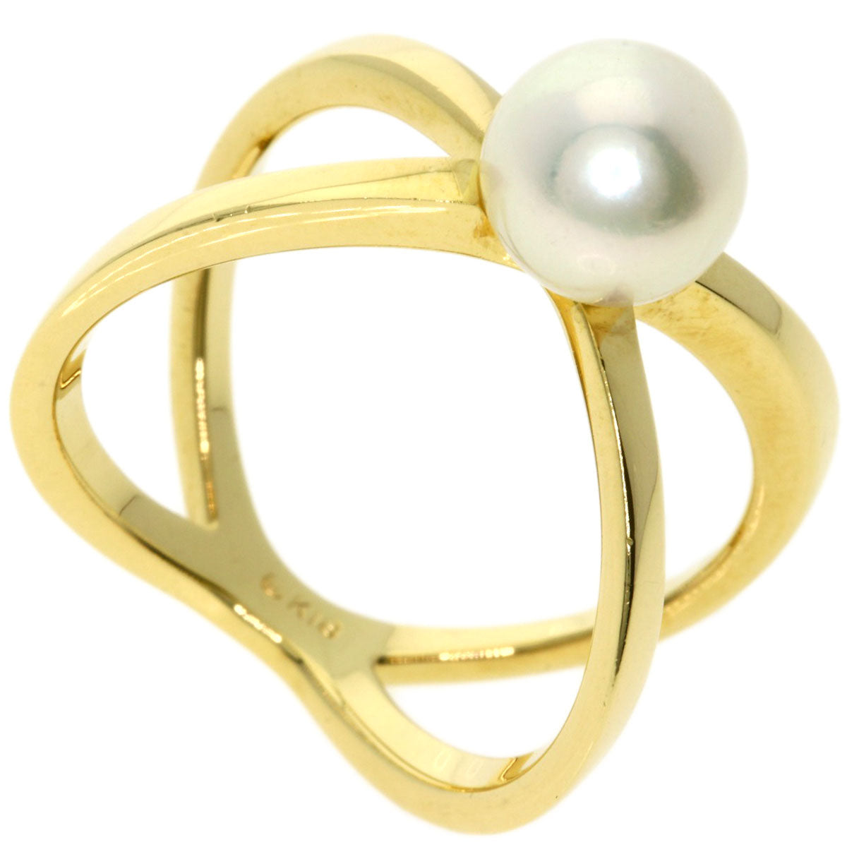MIKIMOTO Pearl Pearl Ring K18 Yellow Gold Ladies [Used]