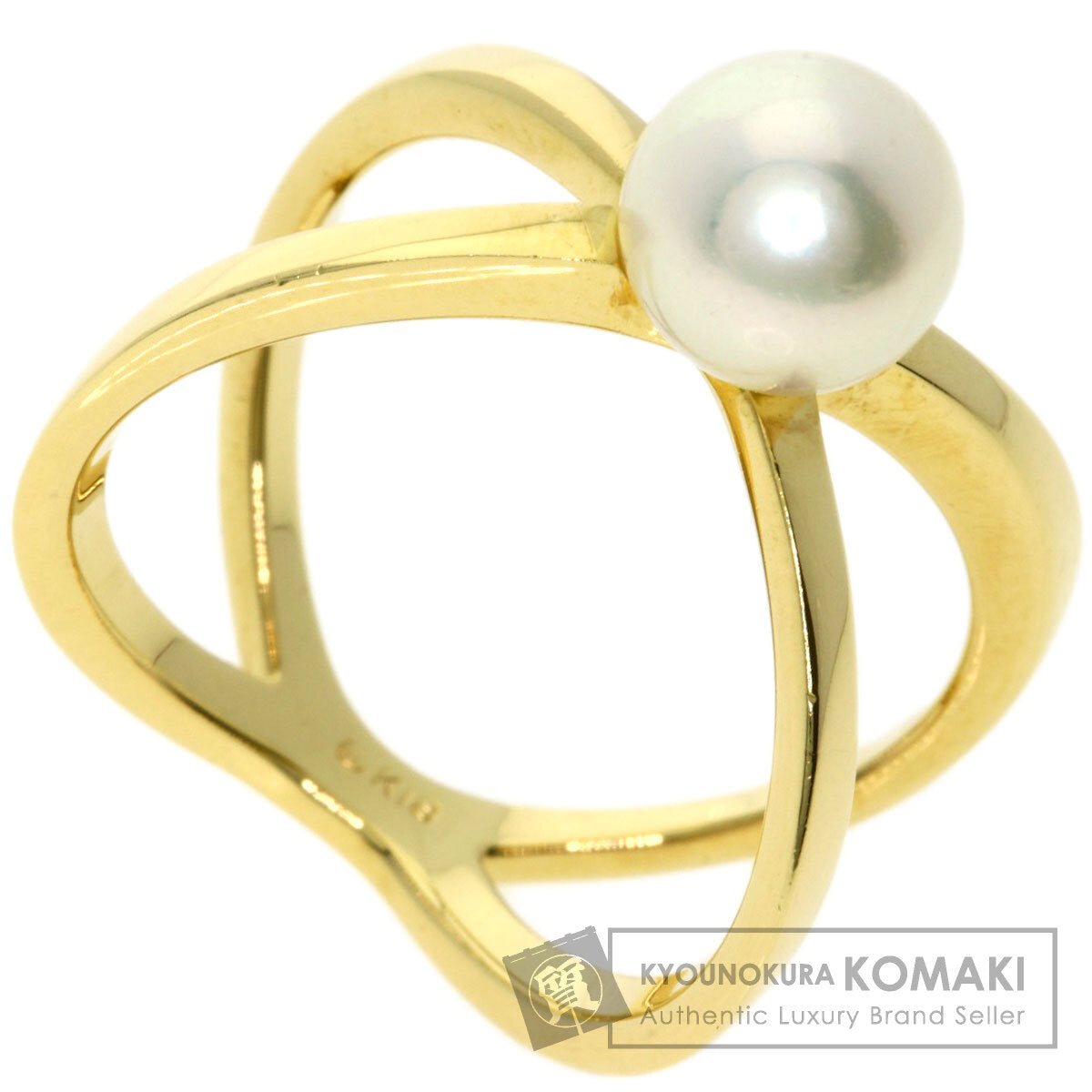 MIKIMOTO Pearl Pearl Ring K18 Yellow Gold Ladies [Used]
