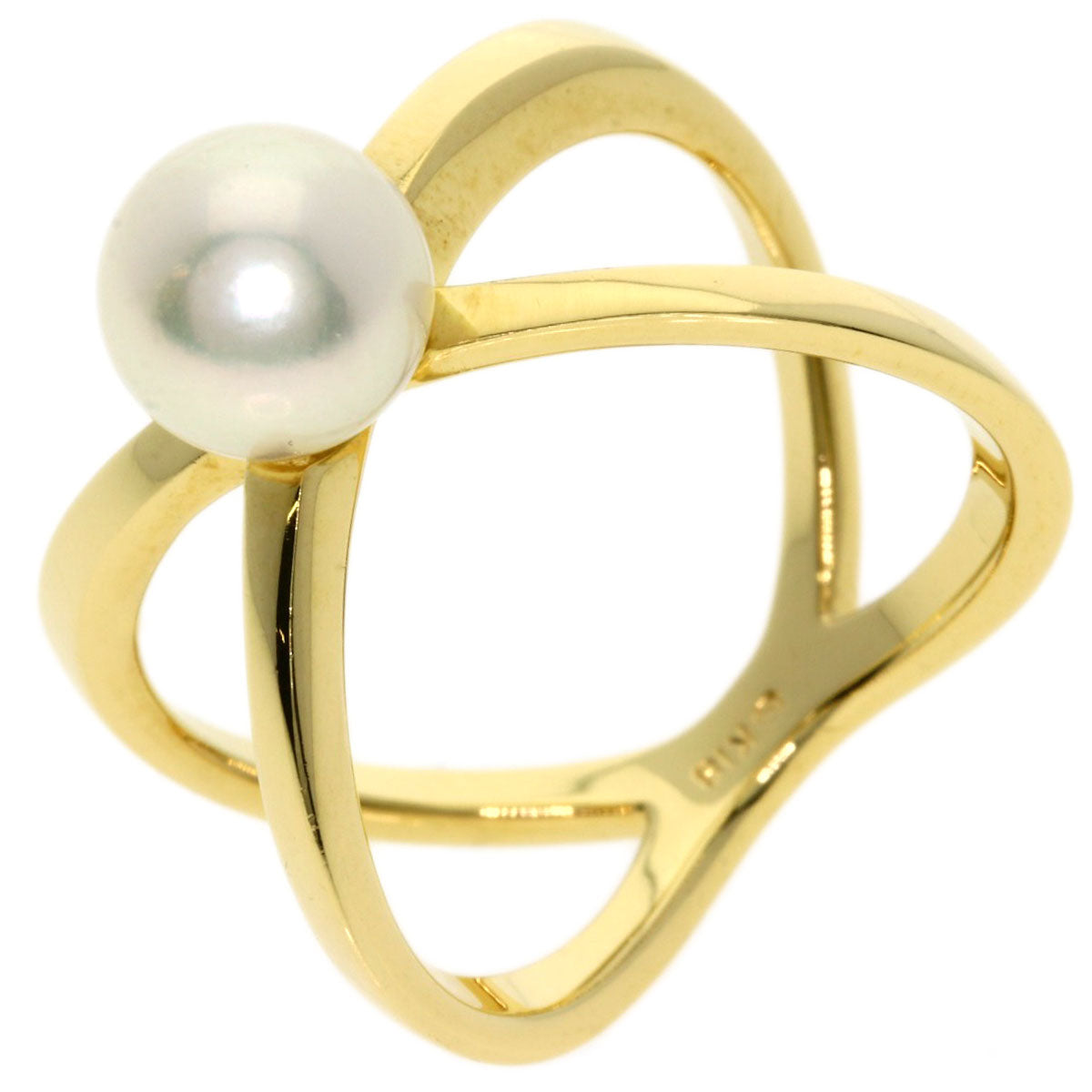 MIKIMOTO Pearl Pearl Ring K18 Yellow Gold Ladies [Used]