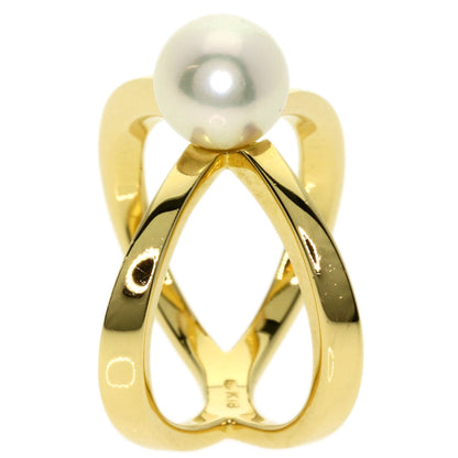 MIKIMOTO Pearl Pearl Ring K18 Yellow Gold Ladies [Used]