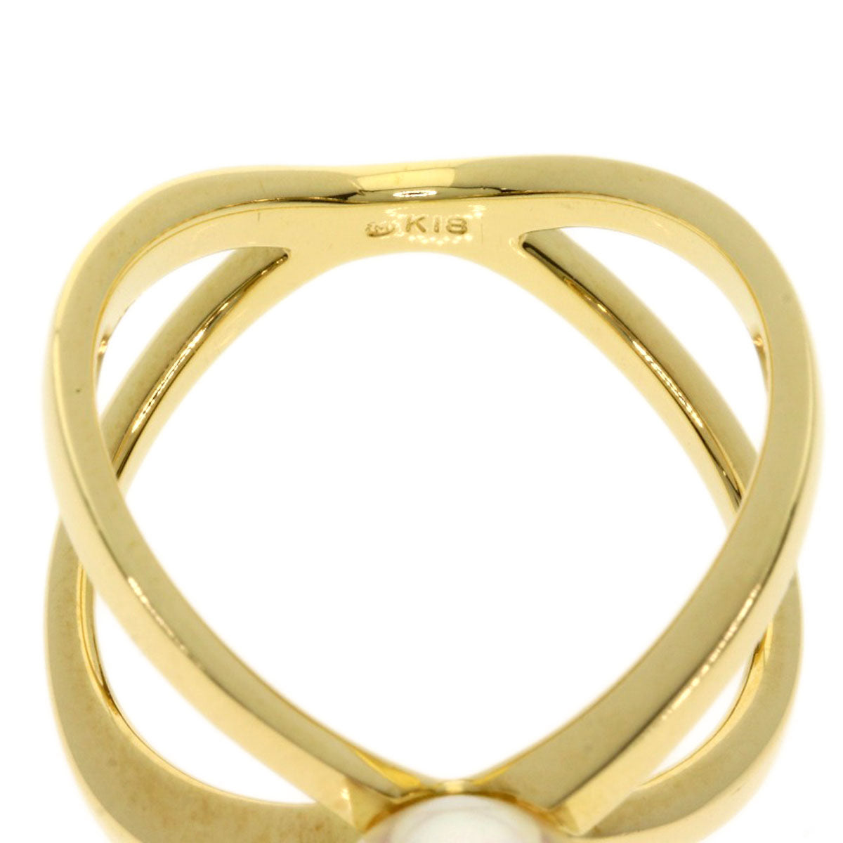 MIKIMOTO Pearl Pearl Ring K18 Yellow Gold Ladies [Used]