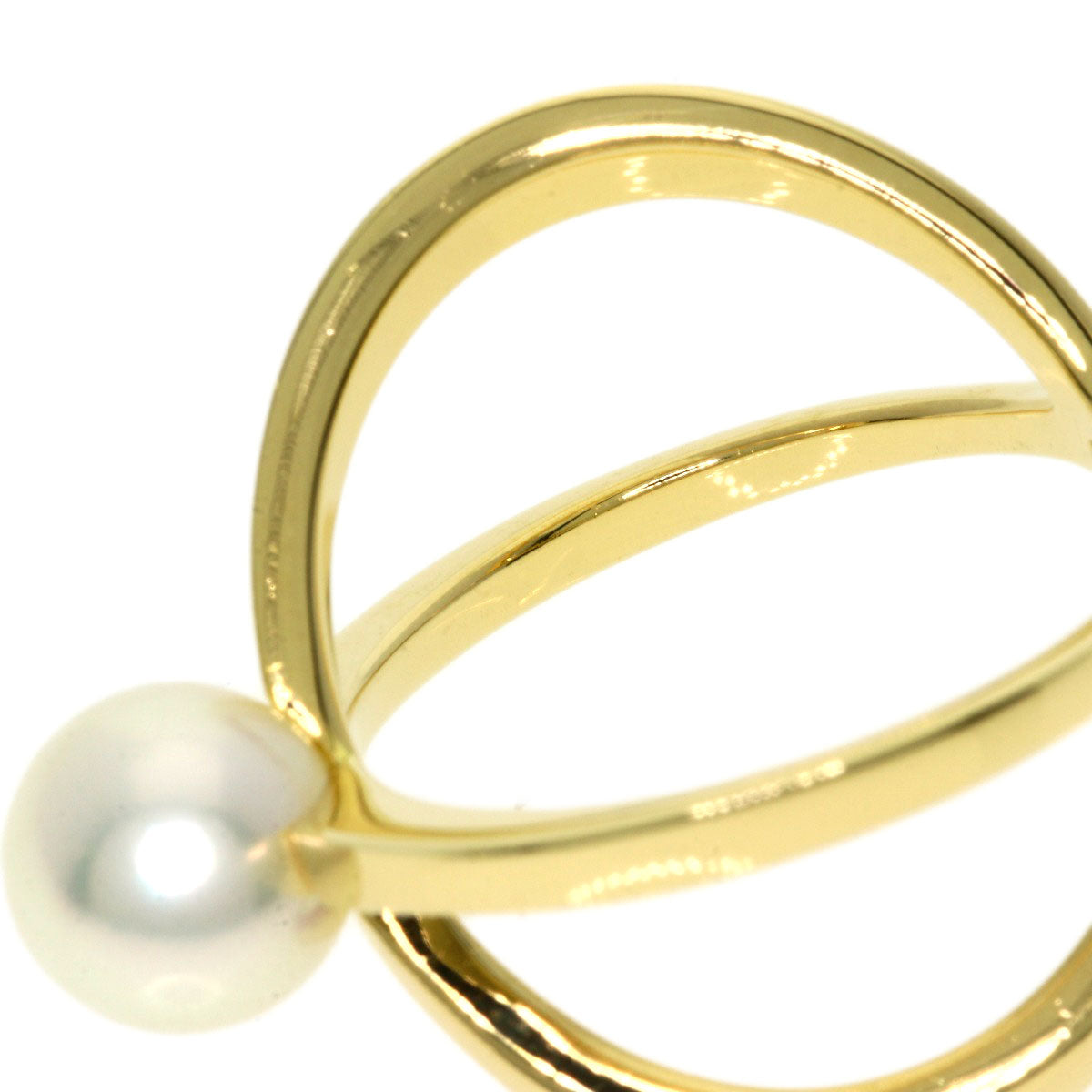 MIKIMOTO Pearl Pearl Ring K18 Yellow Gold Ladies [Used]