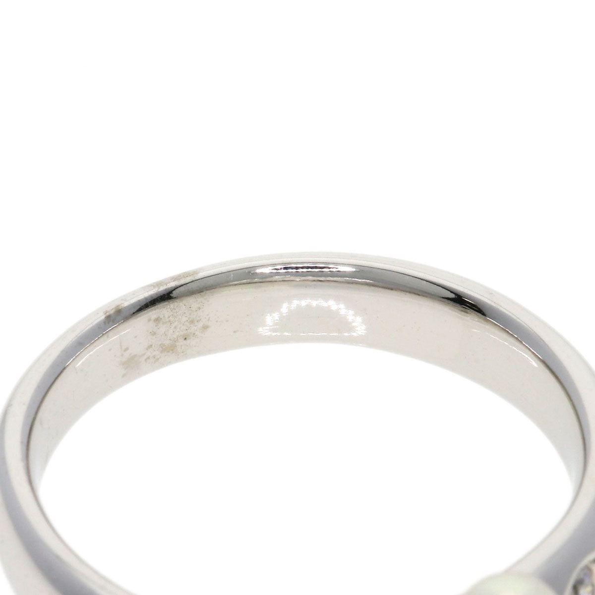 MIKIMOTO Pearl Pearl Diamond Ring K18 White Gold Ladies [Used]