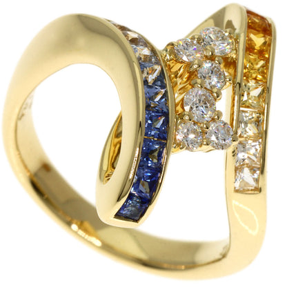 Jeunet Sapphire Diamond Ring K18 Yellow Gold Ladies [Used]