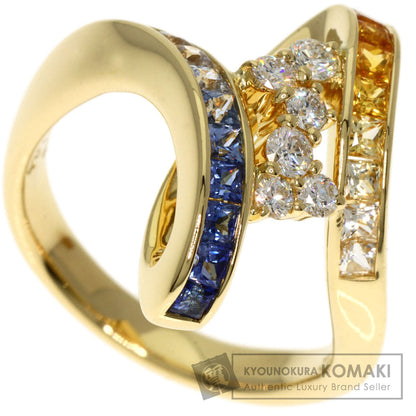 Jeunet Sapphire Diamond Ring K18 Yellow Gold Ladies [Used]