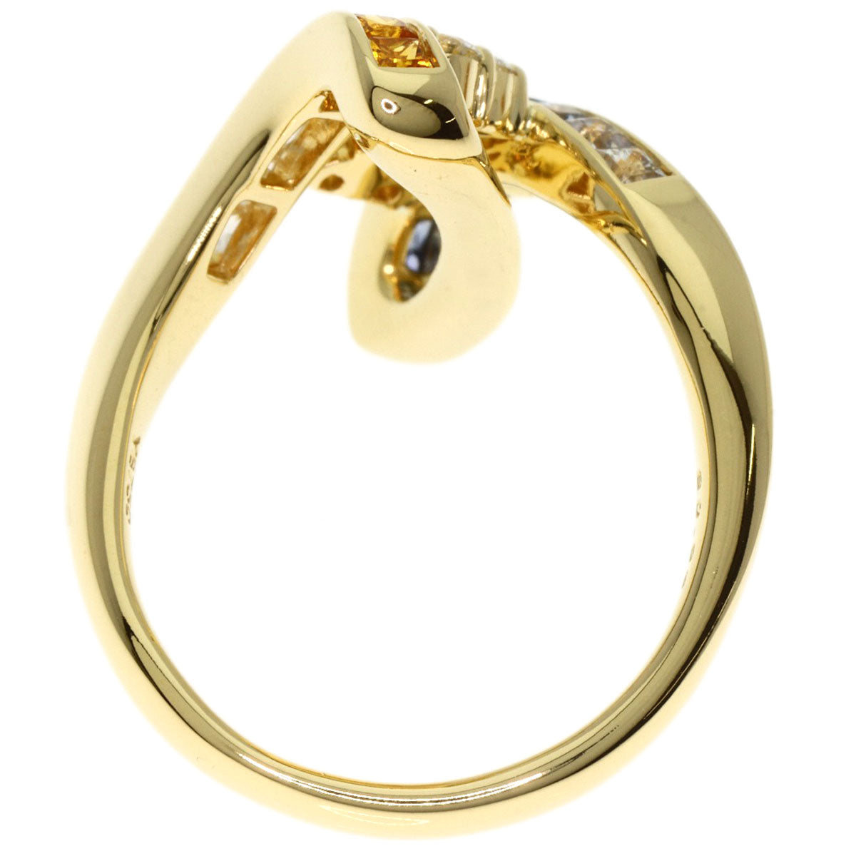 Jeunet Sapphire Diamond Ring K18 Yellow Gold Ladies [Used]