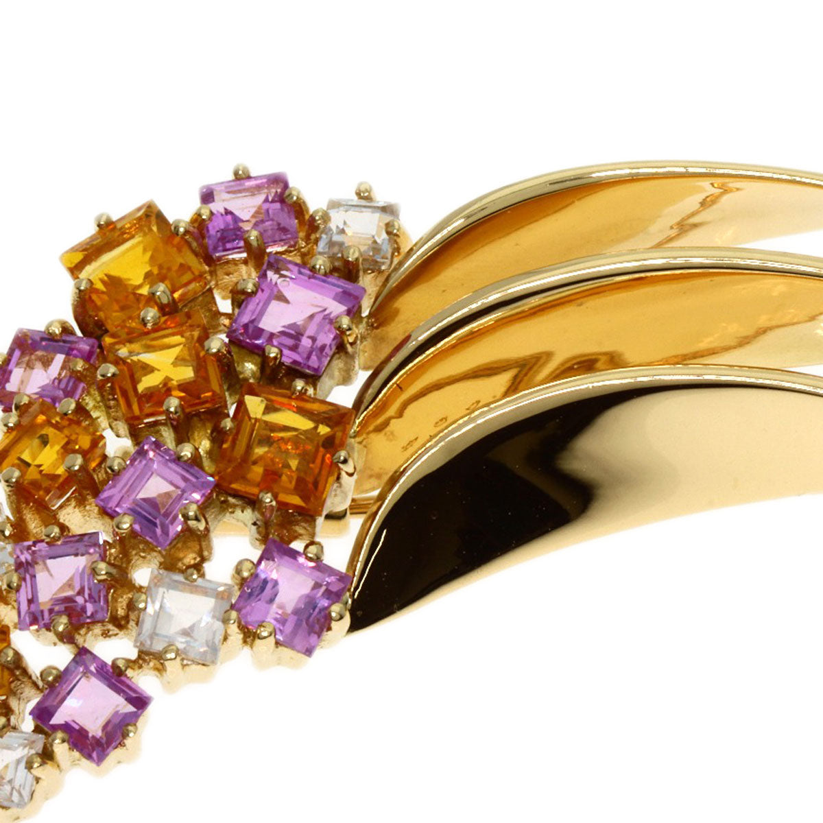 Jeunet sapphire Brooch K18 Yellow Gold Ladies [Used]