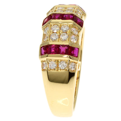 Queen   Ruby Diamond Ring  K18 Yellow Gold Ladies  [’†ŒÃ]