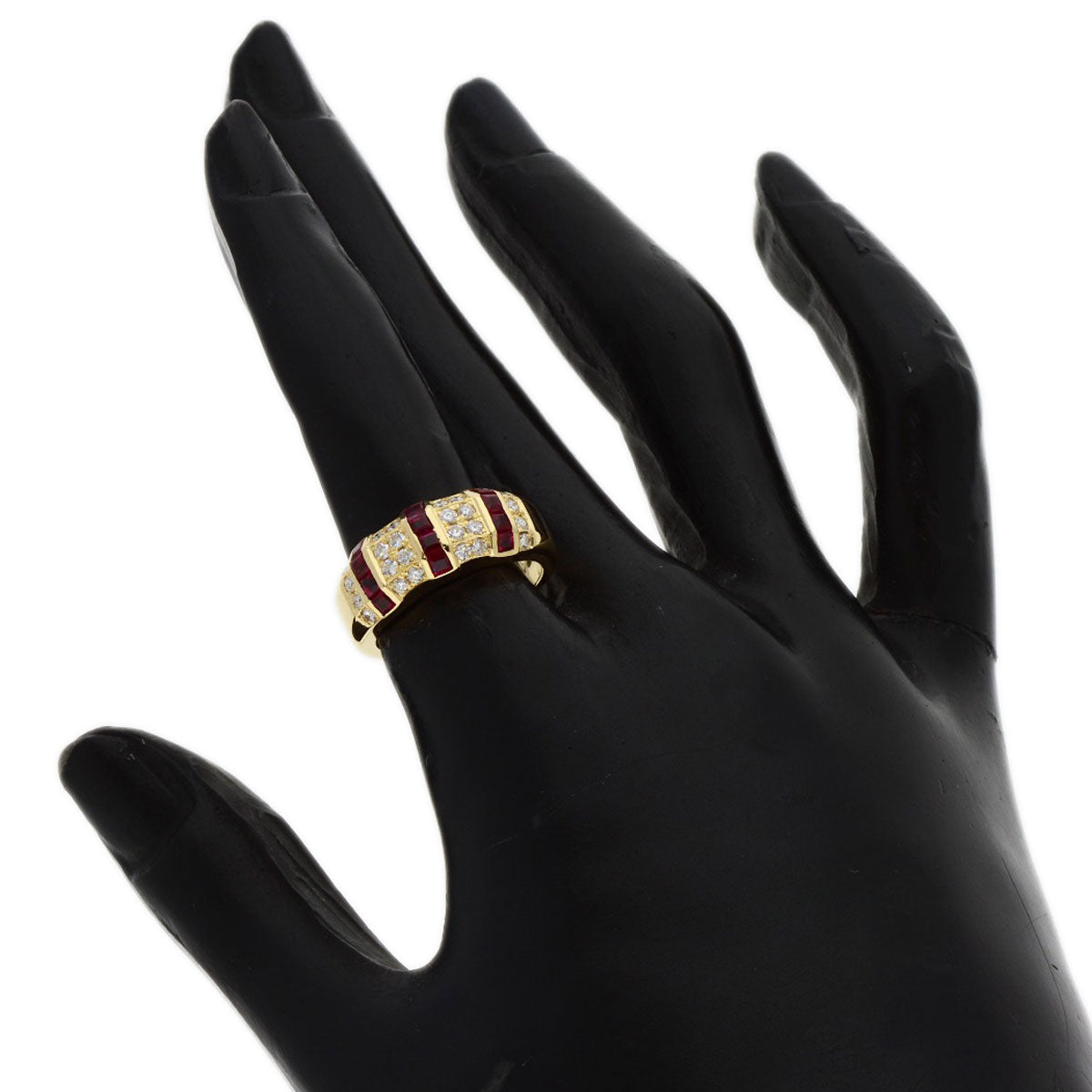 Queen   Ruby Diamond Ring  K18 Yellow Gold Ladies  [’†ŒÃ]