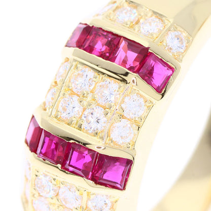 Queen   Ruby Diamond Ring  K18 Yellow Gold Ladies  [’†ŒÃ]