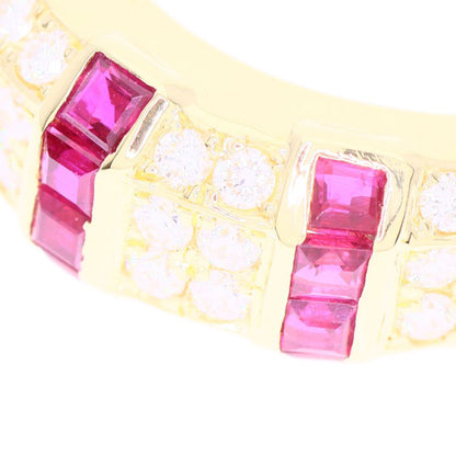 Queen   Ruby Diamond Ring  K18 Yellow Gold Ladies  [’†ŒÃ]