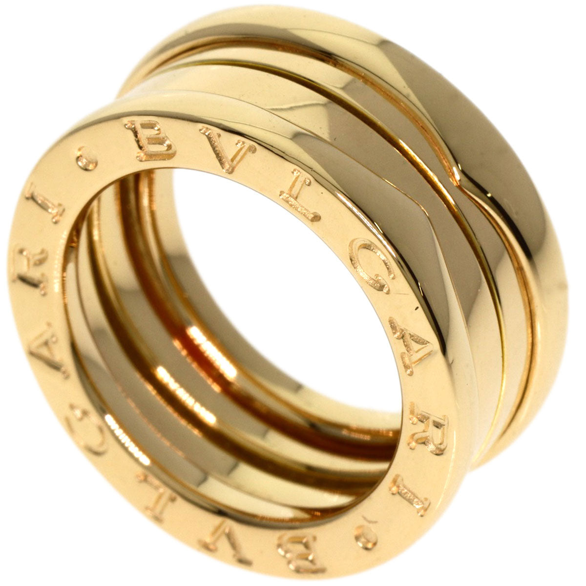 BVLGARI B.zero1 3 Band #47 Ring K18 Yellow Gold Ladies [Used]