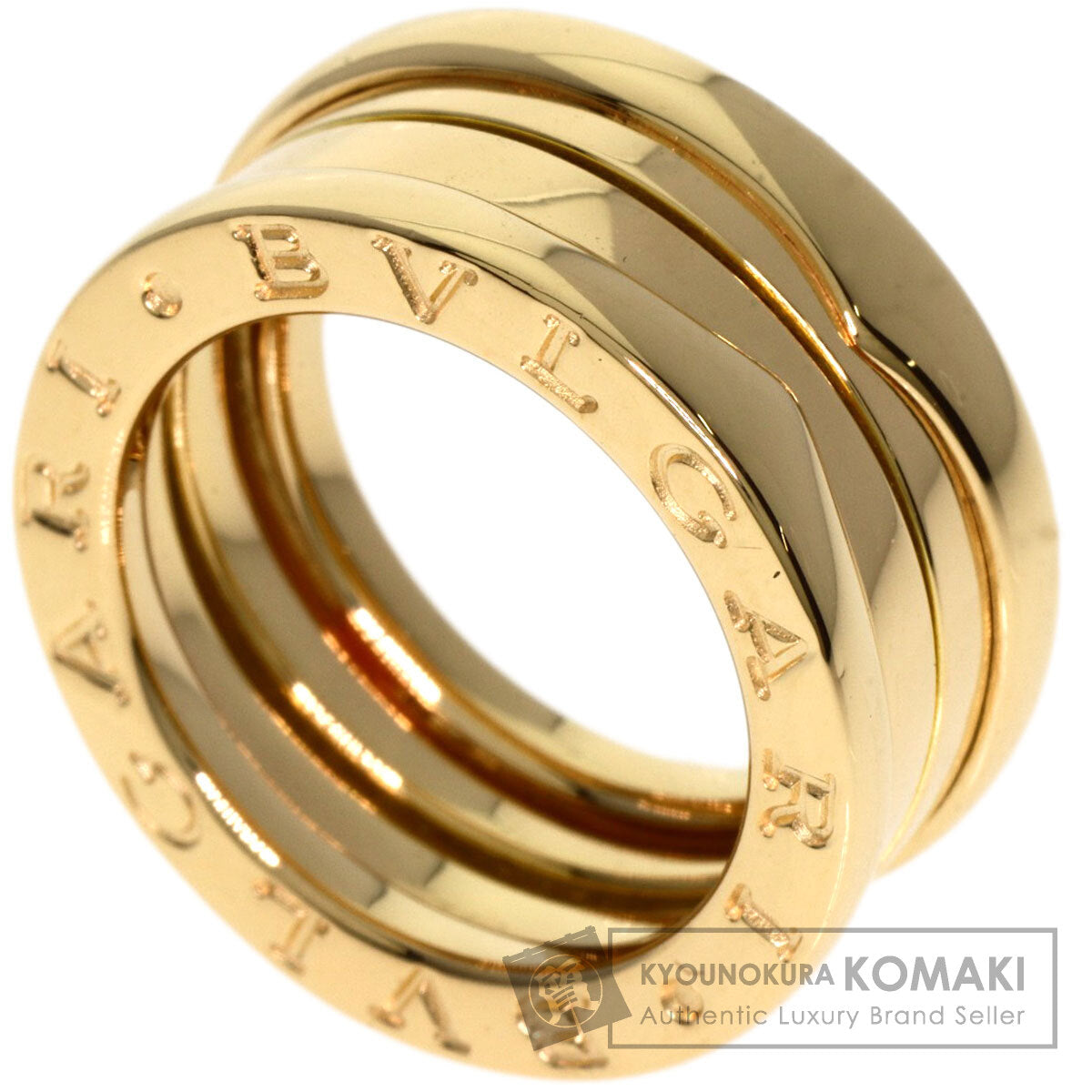 BVLGARI B.zero1 3 Band #47 Ring K18 Yellow Gold Ladies [Used]