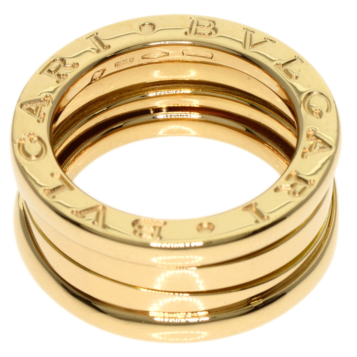 BVLGARI B.zero1 3 Band #47 Ring K18 Yellow Gold Ladies [Used]
