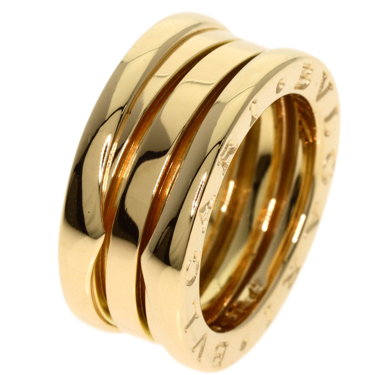 BVLGARI B.zero1 3 Band #47 Ring K18 Yellow Gold Ladies [Used]