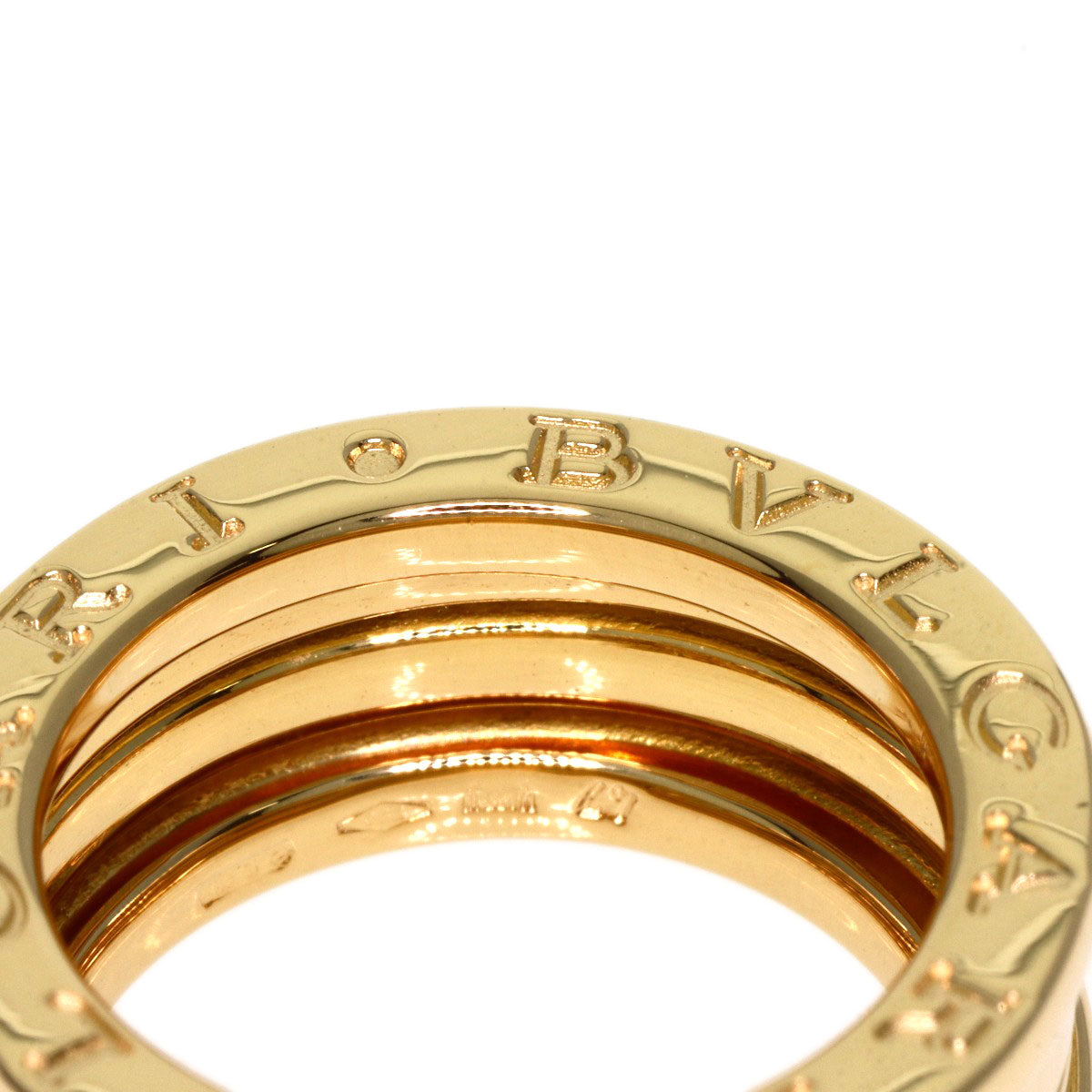 BVLGARI B.zero1 3 Band #47 Ring K18 Yellow Gold Ladies [Used]