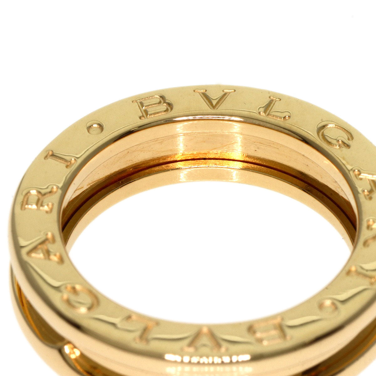 BVLGARI B.zero1 1 Band #47 Ring K18 Yellow Gold Ladies [Used]