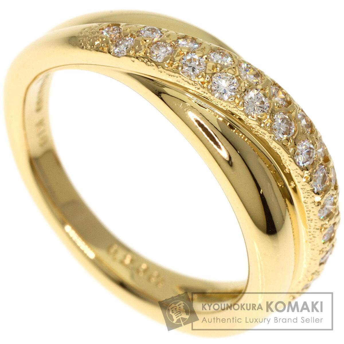 MIKIMOTO Diamond Ring K18 Yellow Gold Ladies [Used]