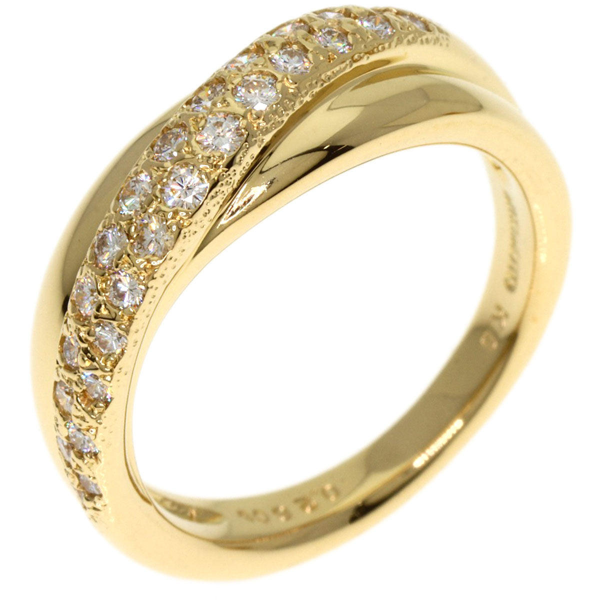MIKIMOTO Diamond Ring K18 Yellow Gold Ladies [Used]