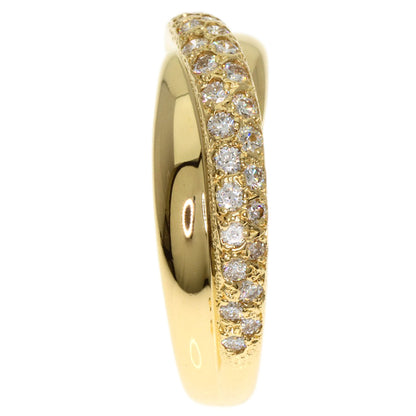MIKIMOTO Diamond Ring K18 Yellow Gold Ladies [Used]