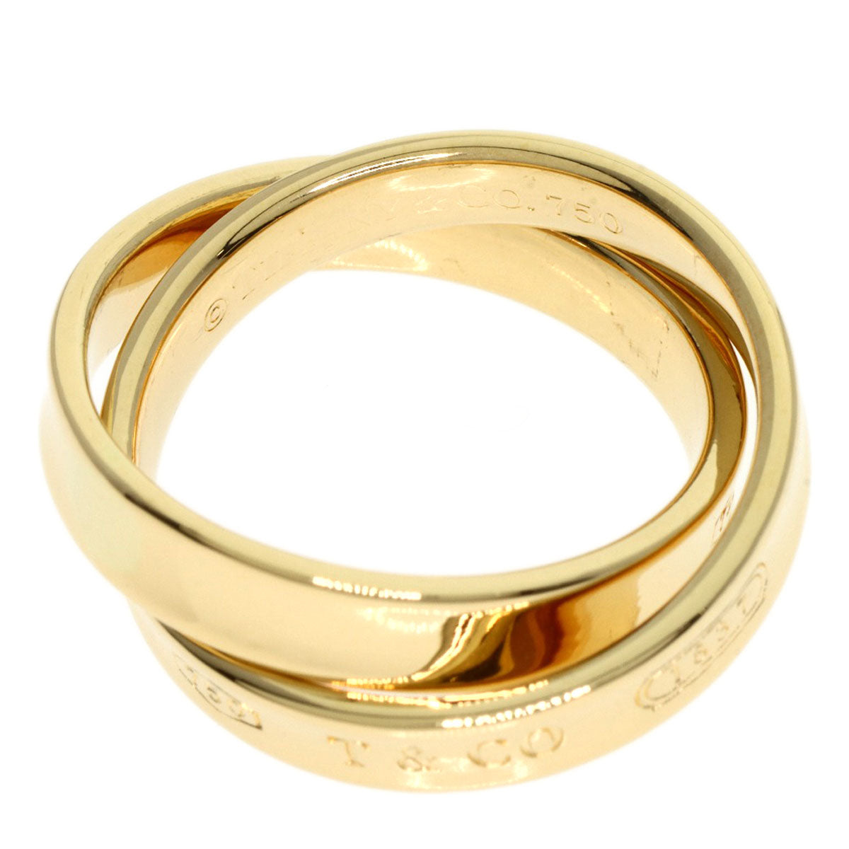 TIFFANY&Co.   Interlocking circle Ring  K18 Yellow Gold Ladies [Used]