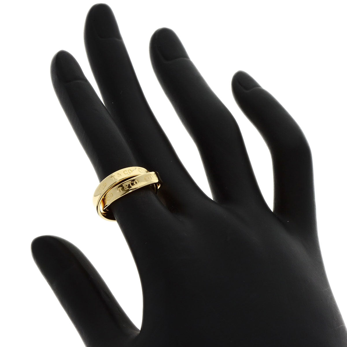 TIFFANY&Co.   Interlocking circle Ring  K18 Yellow Gold Ladies [Used]