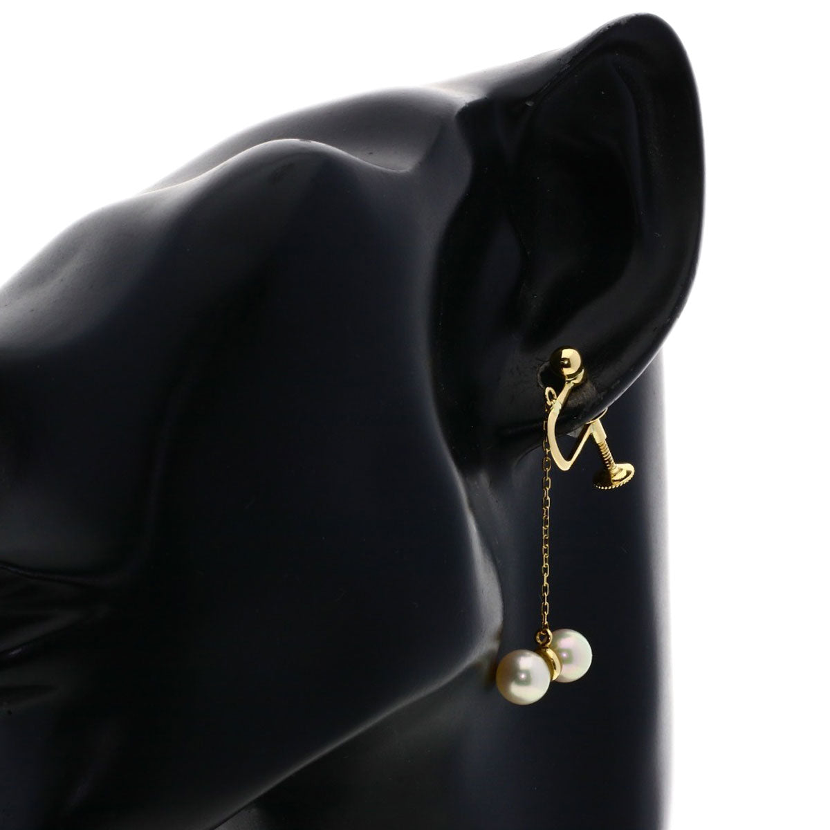 TASAKI Drop Pearl Earring K18 Yellow Gold Ladies [Used]